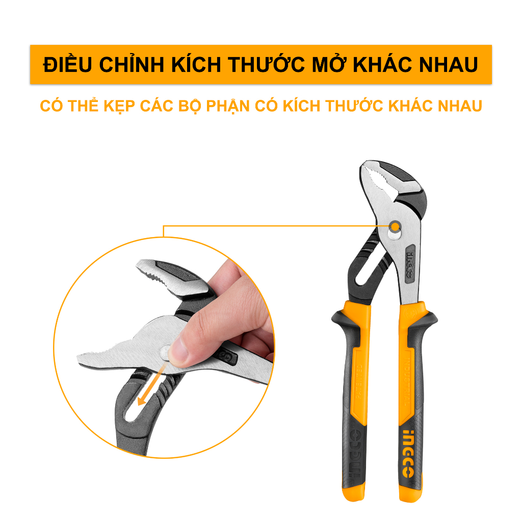 Ảnh Kìm mỏ quạ 10 inch/250mm INGCO HPP28251 độ mở tối đa 50mm kích thước dài 250mm 2