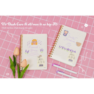 KLONG - Sổ lò xo kép size A5 Caro / Lined - 120 / 200 trang; MS: 592 - 593 - 594 - 595 🐻💕 cho hssv, bujo, quà tặng 🌸