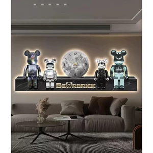 Tranh Đồng Hồ LED 3D Gấu Kaws Bearbrick Trang Trí Phòng Khách Quán Tiệm Shop Xưởng Giá Rẻ