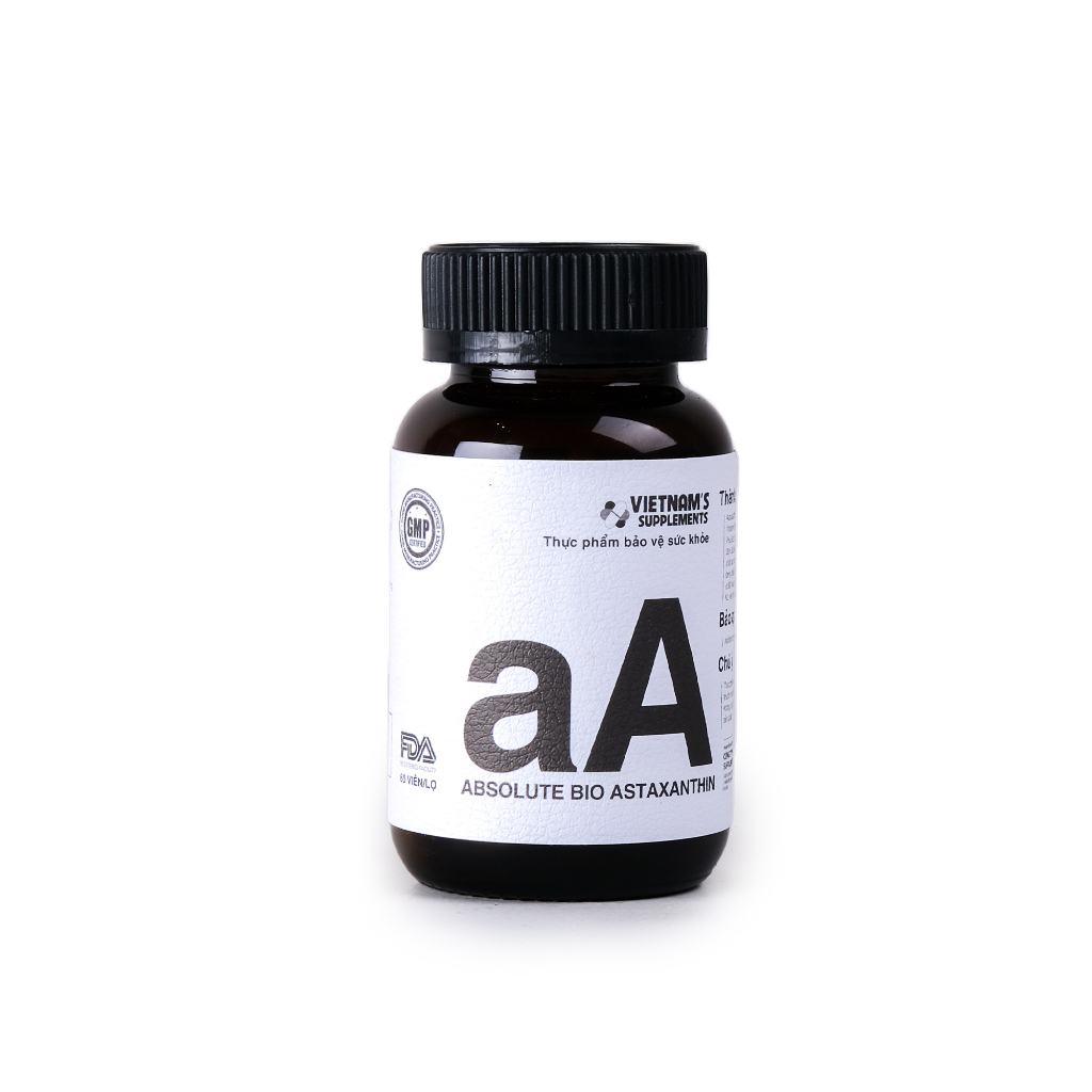 Ảnh Viên uống hỗ trợ làm đẹp da Absolute Bio Astaxanthin 60 viên/lọ - VN Supplements 1