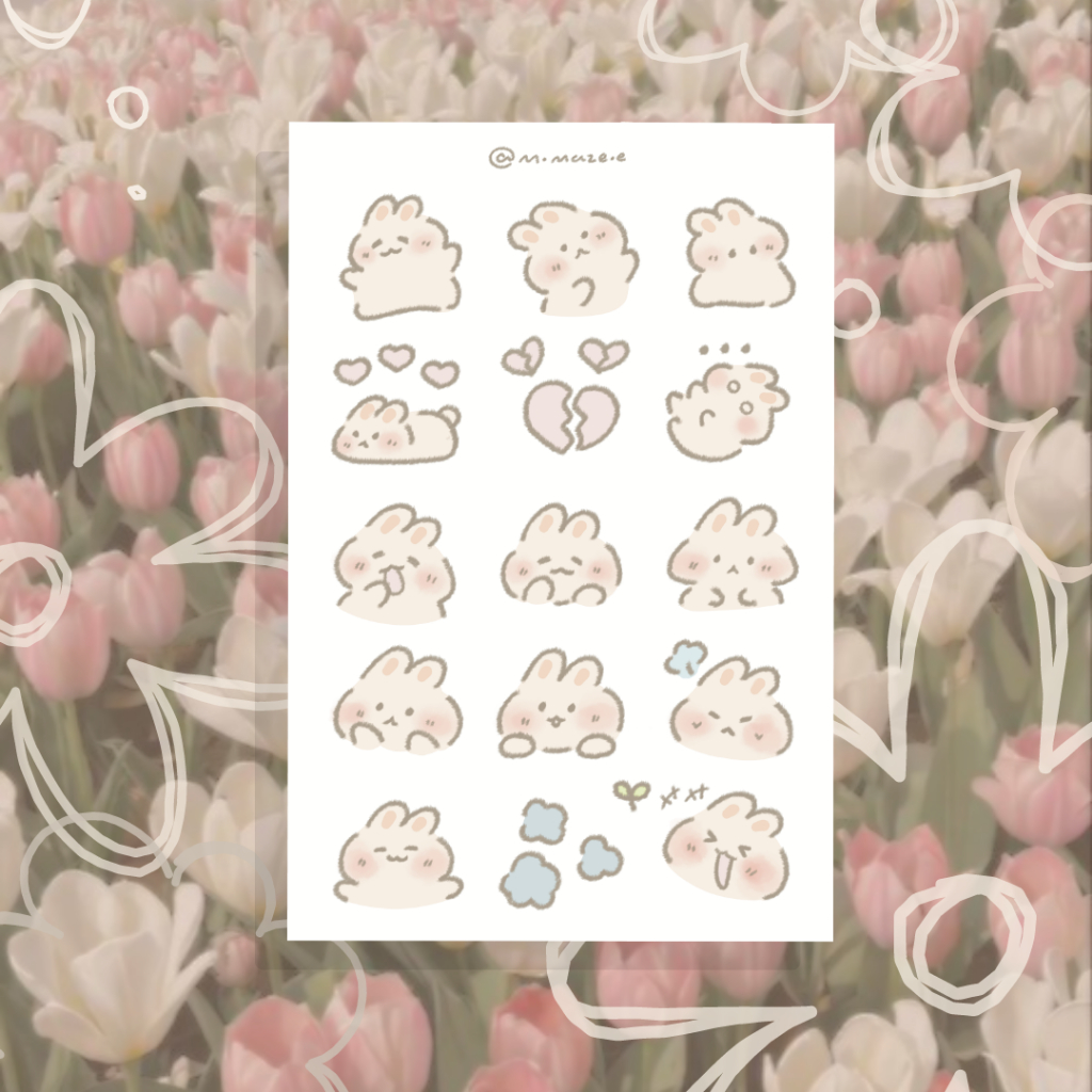 TOKKI STICKER | Sticker Thỏ Moze design | Shopee Việt Nam