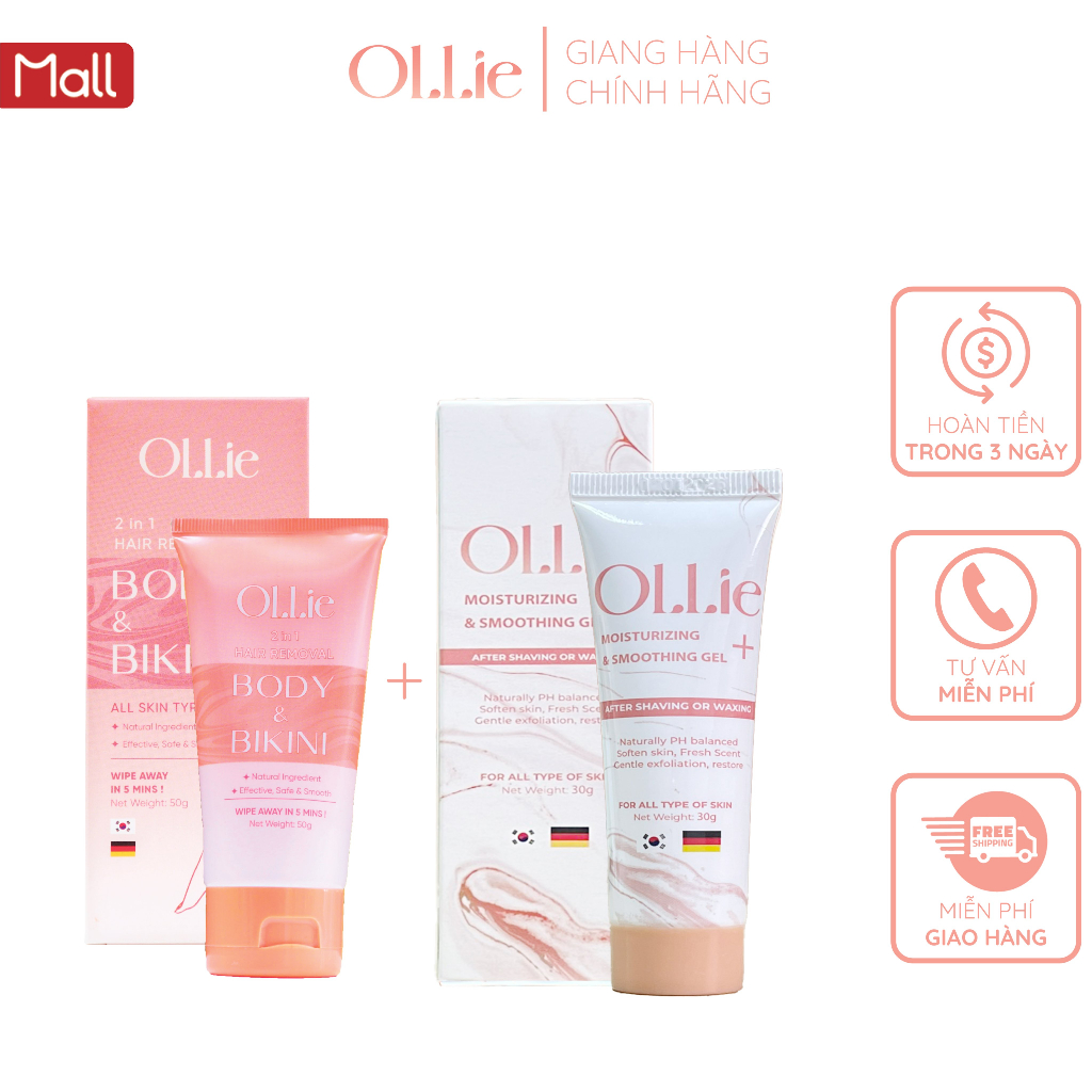 Ảnh Combo 3kem tẩy lông Ollie + 3 kem dưỡng da làm chậm quá trình mọc lông Ollie 2