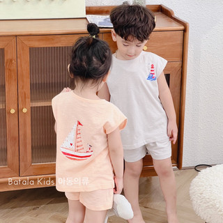 Bộ cộc tay cho bé Batala Kids, Quần áo cotton phong cách Hàn Quốc, Bộ ba lỗ trẻ em từ 10-22kg