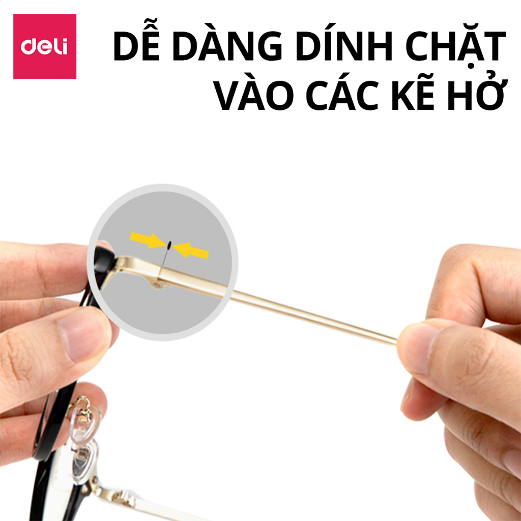 Set 3 Tuýp Keo 502 Siêu Dính Cực Mạnh Deli Keo Dán Nhựa, Gỗ, Sắt - Keo Đa Năng Chuyên Dụng Tiện Lợi Đồ Dùng Gia Đình