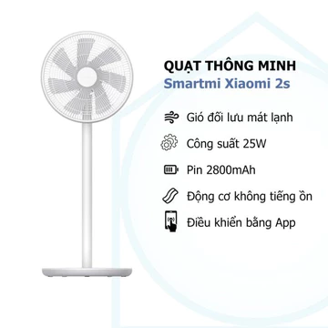 Quạt đứng thông minh tích điện pin 2800mah dùng 20h liên tục Xiaomi Mi Smart Fan Gen 2S(bản nội địa)