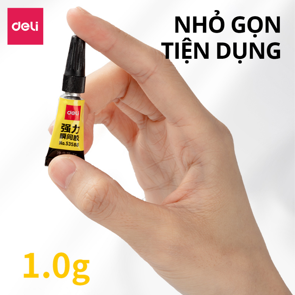 Set 3 Tuýp Keo 502 Siêu Dính Cực Mạnh Deli Keo Dán Nhựa, Gỗ, Sắt - Keo Đa Năng Chuyên Dụng Tiện Lợi Đồ Dùng Gia Đình
