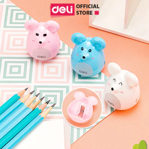 Gọt Bút Chì Deli Chuốt Chì Mini Deli Chuột Dễ Thương Nhỏ Gọn Tiện Lợi Cho Học Sinh Lưỡi Thép Không Gỉ Sắc Bén