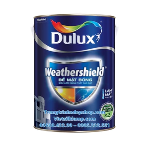 Sơn trang trí ngoại thất - Sơn nước cao cấp DULUX WEATHERSHIELD BỀ MẶT BÓNG - BJ9 (5L)