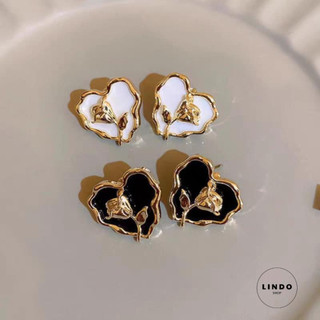 LD111 Bông Tai Hoa Hồng Kiểu Dáng Độc Lạ LINDO, Bông Tai Thời Trang Phong cách Vintage Thích Hợp Đeo Nhiều Dịp