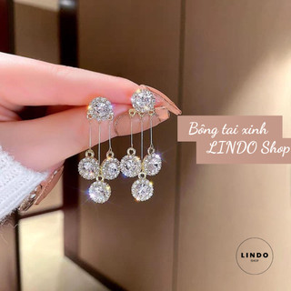 LD114 Bông Tai Dự Tiệc Dáng Dài, Bông Tai Thời Trang Phong Cách Hàn Quốc