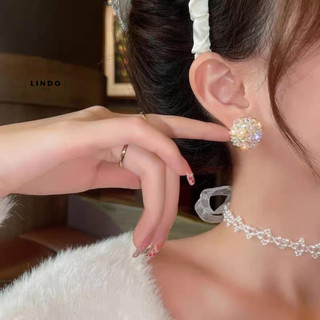 LD116 Bông Tai Hoa Xinh LINDO, Bông Tai Thời Trang Phong cách Hàn Quốc Thích Hợp Đeo Nhiều Dịp