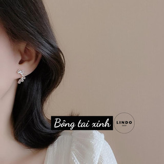 LD110 Bông Tai Kiểu Dáng Độc Lạ LINDO, Bông Tai Thời Trang Phong cách Hàn Quốc Thích Hợp Đeo Nhiều Dịp