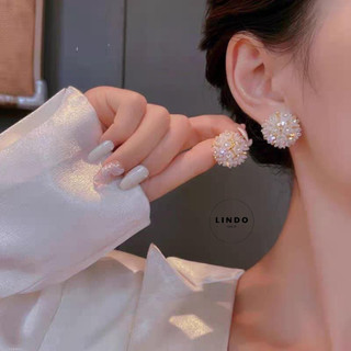 LD116 Bông Tai Hoa Xinh LINDO, Bông Tai Thời Trang Phong cách Hàn Quốc Thích Hợp Đeo Nhiều Dịp
