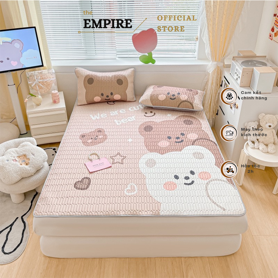 Bộ ga gối chiếu điều hòa set 3 món chất vải cotton mát lạnh EMPIRE cao cấp - EMPIRE | Bedding & Decor