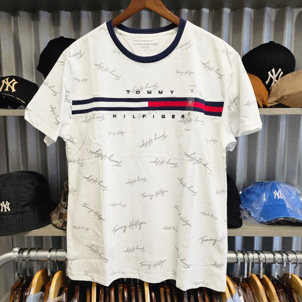 Áo thun nam nữ Tommi Hilfiger Essential Flag bản chữ ký Logo T-Shirt ...
