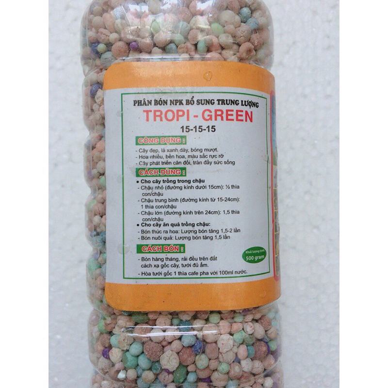 Phân bón NPK 15-15-15 bổ sung trung lượng NK Đức đặc hiệu cho hoa và cây cảnh siêu tiện cho cây