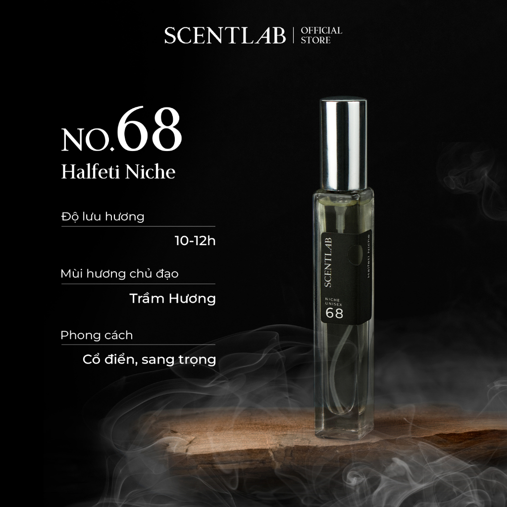 Ảnh Nước hoa unisex SCENTLAB No.68 Norman Halfeti Niche tinh dầu thơm lâu lưu hương 10h sang trọng cổ điển mini 10ml 3