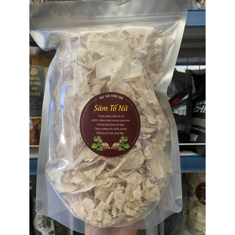 Sâm tố nữ thái lát sấy khô tăng vòng 1,sâm tố nữ khô nguyên chất sản sinh collagen, tăng cường nội tiết tố(500gr-1kg)