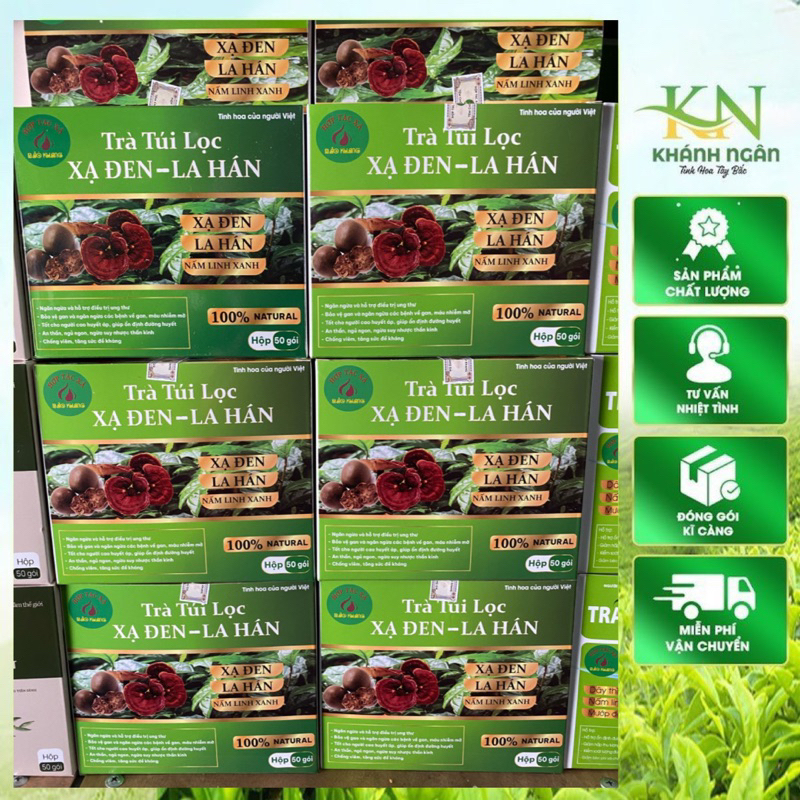Trà xạ đen – La hán -Hỗ trợ  thanh nhiệt cơ thể, nóng trong người, mát gan, giải độc , (50 túi lọc, gói 250g)