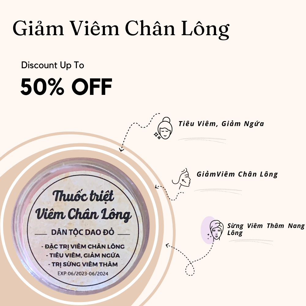 Giảm viêm chân lông, tiêu viêm, giảm ngứa, sừng viêm thâm phân phôi độc quyền NguyenThuyDung6868