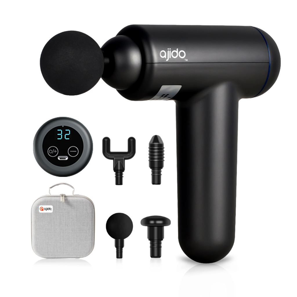 Máy Massage Cầm Tay AJIDO AJ M9, 32 Cấp Độ, 4 Đầu Thay Thế Mát Xa