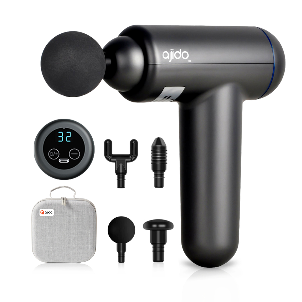 Máy Massage Cầm Tay AJIDO AJ M9, 32 Cấp Độ, 4 Đầu Thay Thế Mát Xa