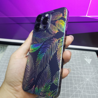 Miếng dán PPF phản quang hiệu ứng lá Y8021 cho iphone 16Promax 15 Promax 14 promax 13 promax 12 promax 11 promax xsmax