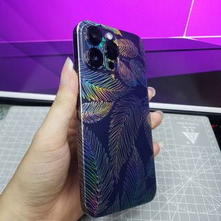 Miếng dán PPF phản quang hiệu ứng lá Y8021 cho iphone 16Promax 15 Promax 14 promax 13 promax 12 promax 11 promax xsmax
