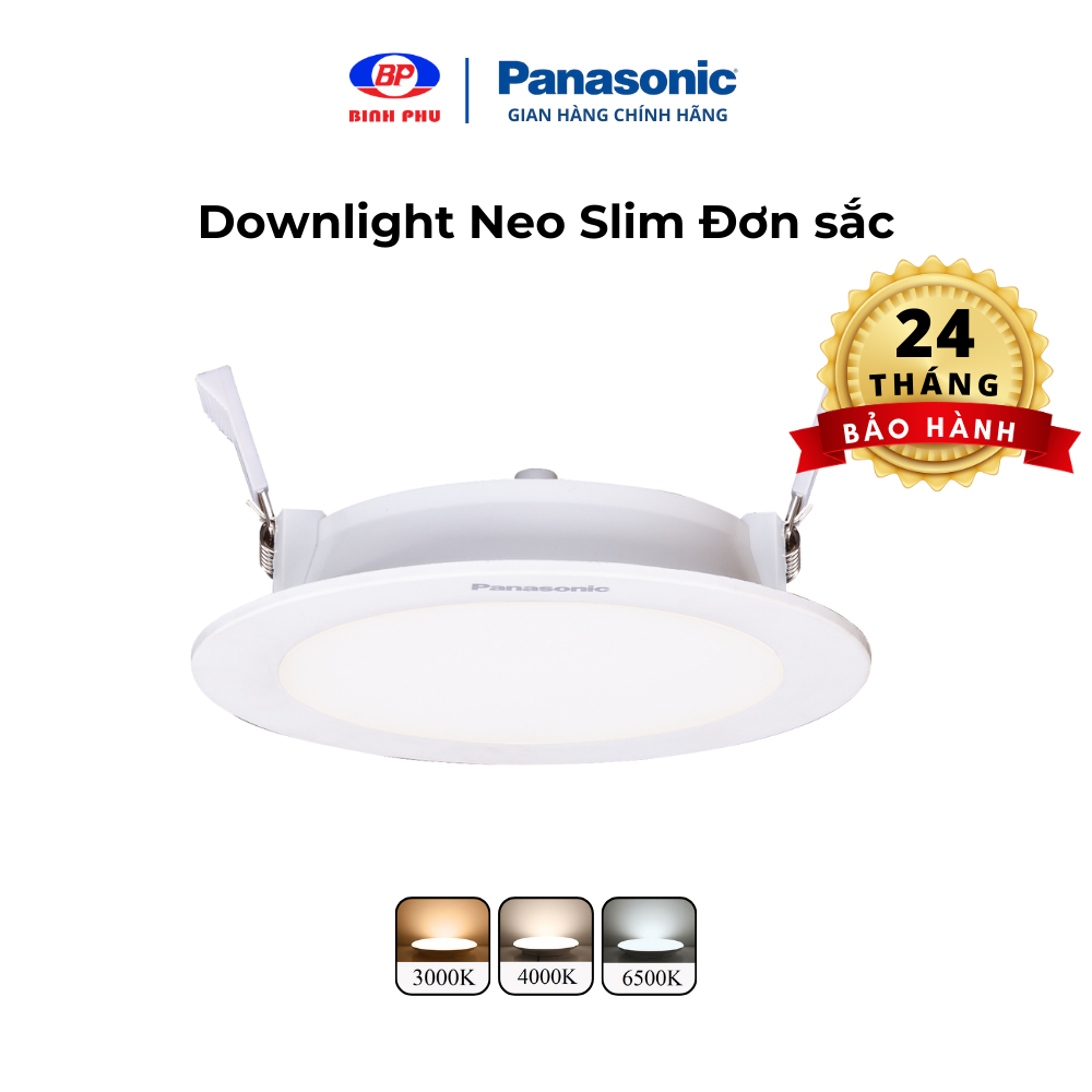 Đèn LED âm trần Downlight Panasonic Neo Slim Loại đơn sắc Công suất (6W,9W,12W) siêu mỏng nguồn rời