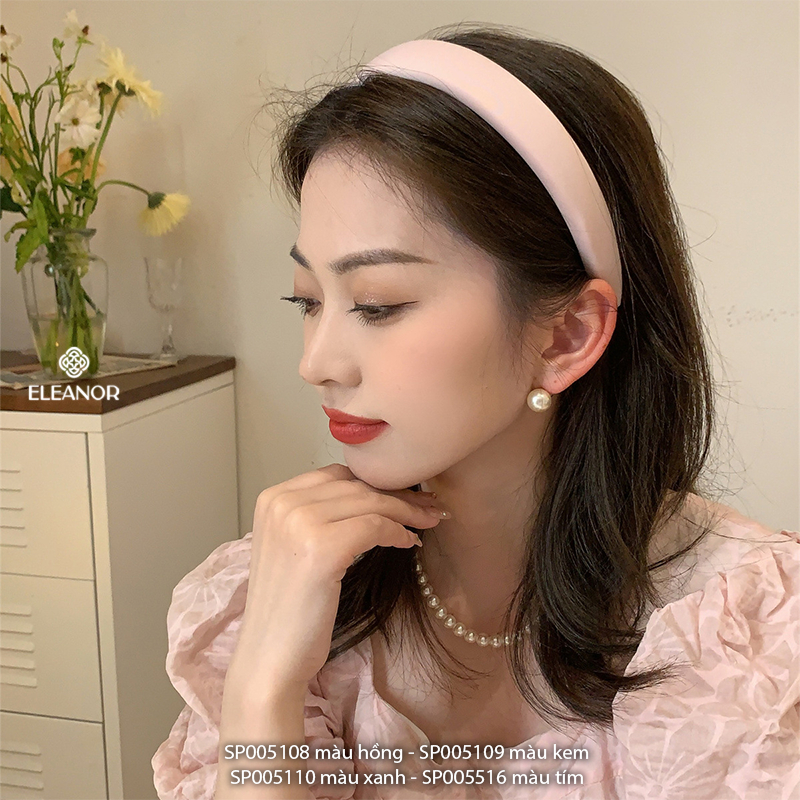 Băng đô cài tóc nữ Eleanor Accessories thiết kế trơn màu sắc đơn giản phụ kiện tóc bờm tóc 5108