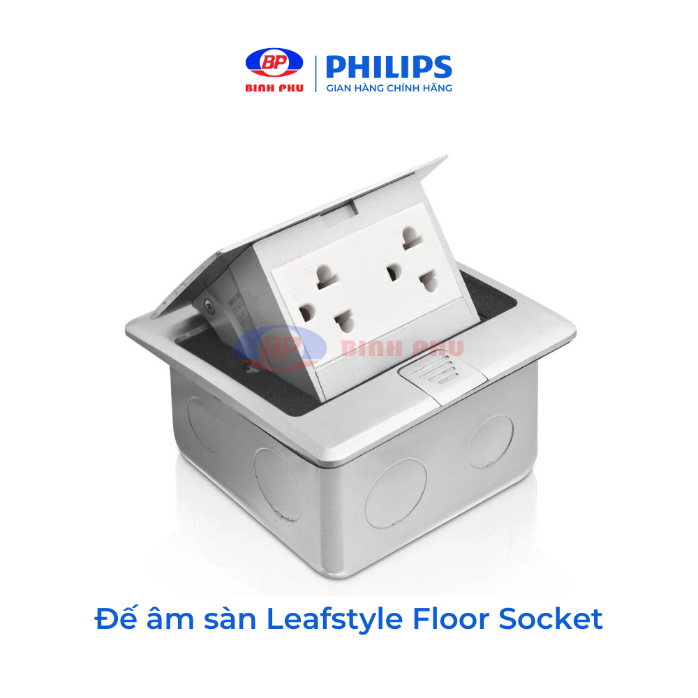 [Mã ICBFRI300 giảm 10% đơn 249K] Ổ cắm âm sàn Philips LeafStyle Floor socket without module