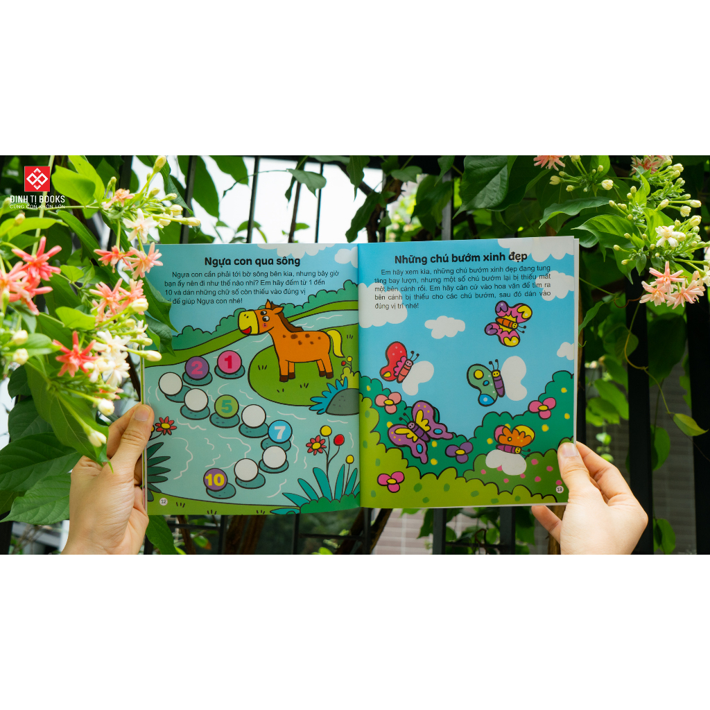 Ảnh Sách - Hình dán thú vị rèn trí thông minh - Phát triên IQ và Nhận biết hình dạng - Cho trẻ 2 - 6 tuổi - Đinh Tị Books 4