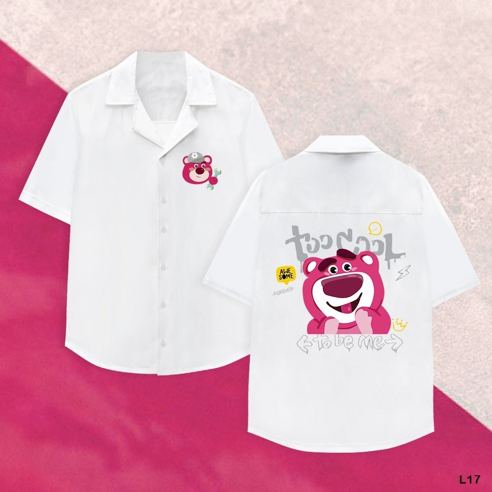 áo sơ mi L 17 CỔ VEST Tay Lỡ Thời Trang Unisex Vải Lụa Chéo