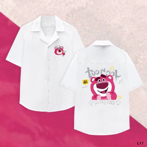 áo sơ mi L 17 CỔ VEST Tay Lỡ Thời Trang Unisex Vải Lụa Chéo