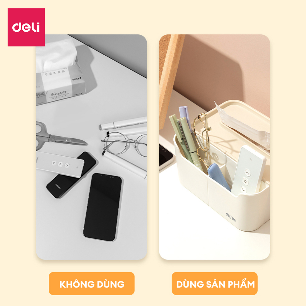 Hộp đựng giấy ăn để bàn nhiều ngăn tiện lợi đa năng hộp đựng khăn giấy bằng nhựa PP cao cấp