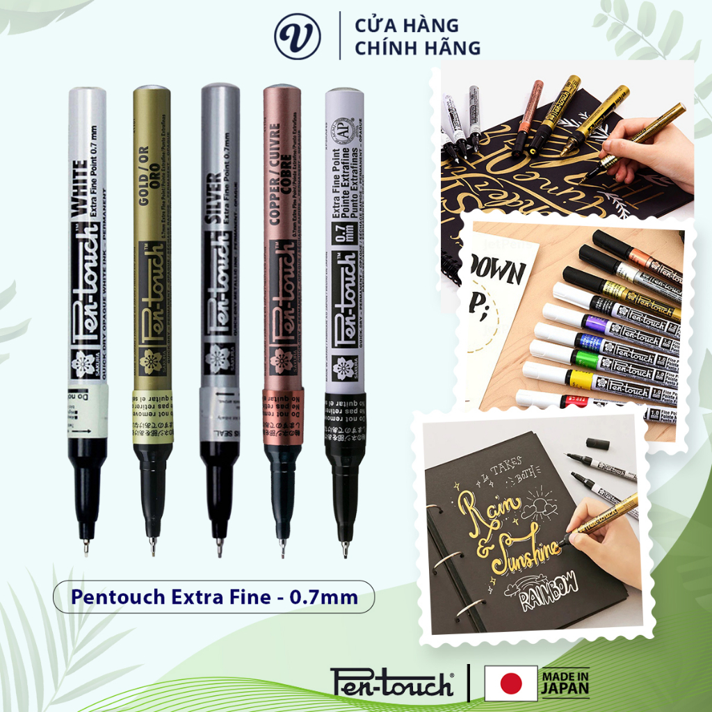 Bút sơn dầu viết thiệp, vẽ đa chất liệu Sakura Pentouch Metallic