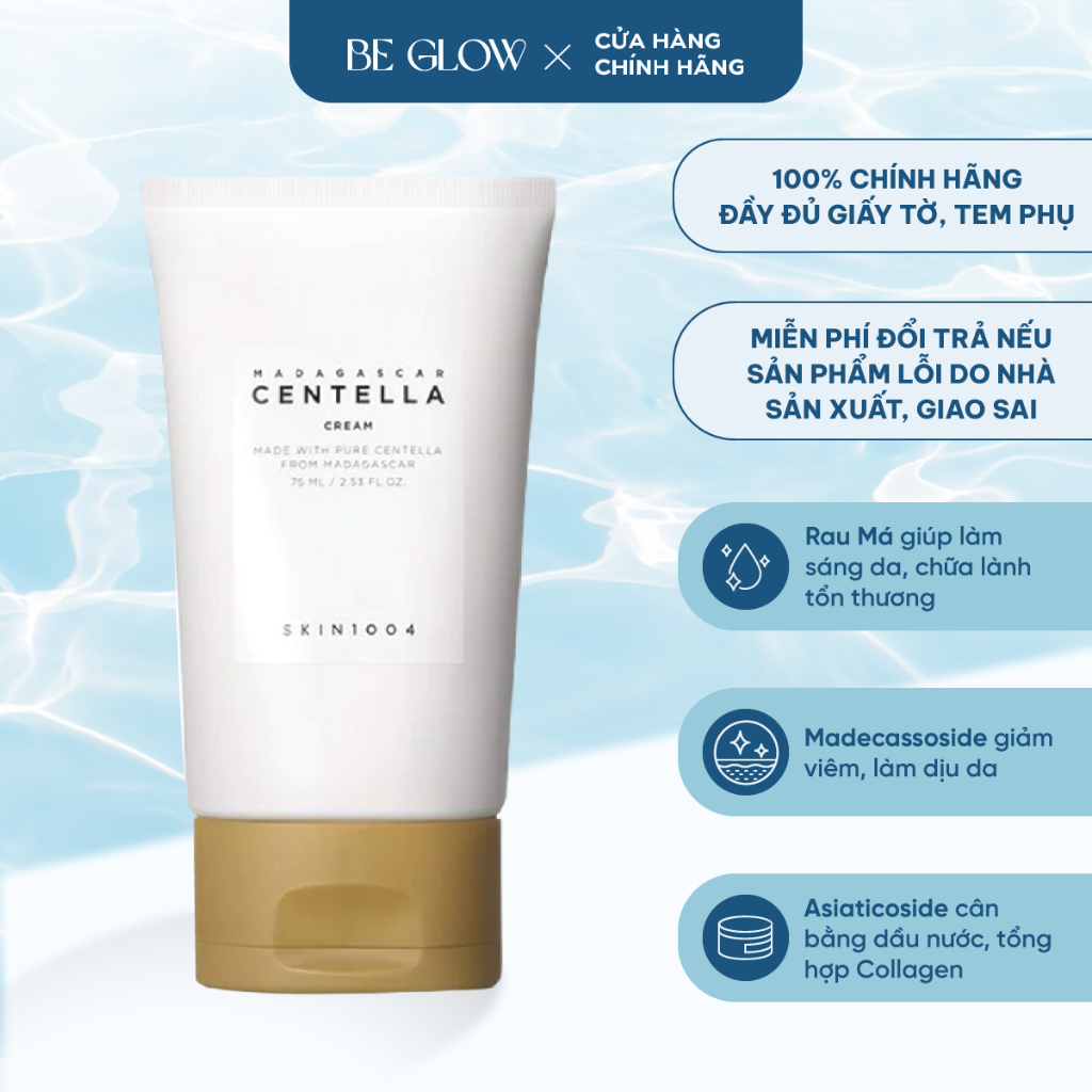 Kem dưỡng ẩm rau má Centella Cream Skin1004 Madagascar giúp phục hồi da ...