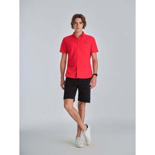 Beverly Hills Polo Club - Áo sơ mi ngắn tay ngắn tay Nam Slim Fit RD Đỏ- CMSSS23TL006