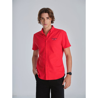 Beverly Hills Polo Club - Áo sơ mi ngắn tay ngắn tay Nam Slim Fit RD Đỏ- CMSSS23TL006