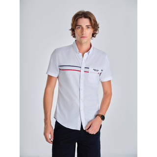 Beverly Hills Polo Club - Áo sơ mi ngắn tay ngắn tay Nam Slim Fit WT Trắng- CMSSS23TL003