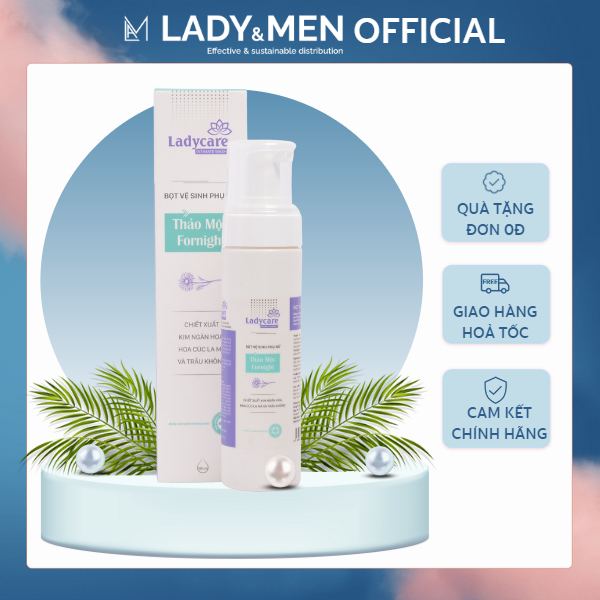 Bọt rửa phụ khoa phụ nữ Ladycare Fornight 190ml dùng ban đêm hỗ trợ dưỡng ẩm, hương thơm thảo mộc - Lady & Men VN
