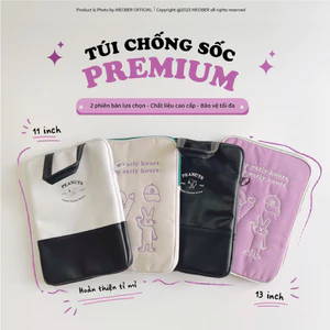 Túi chống sốc i pad & Laptop đa năng Premium by MèoBer - Thiết kế tinh gọn, chất liệu da cao cấp, chia ngăn linh hoạt