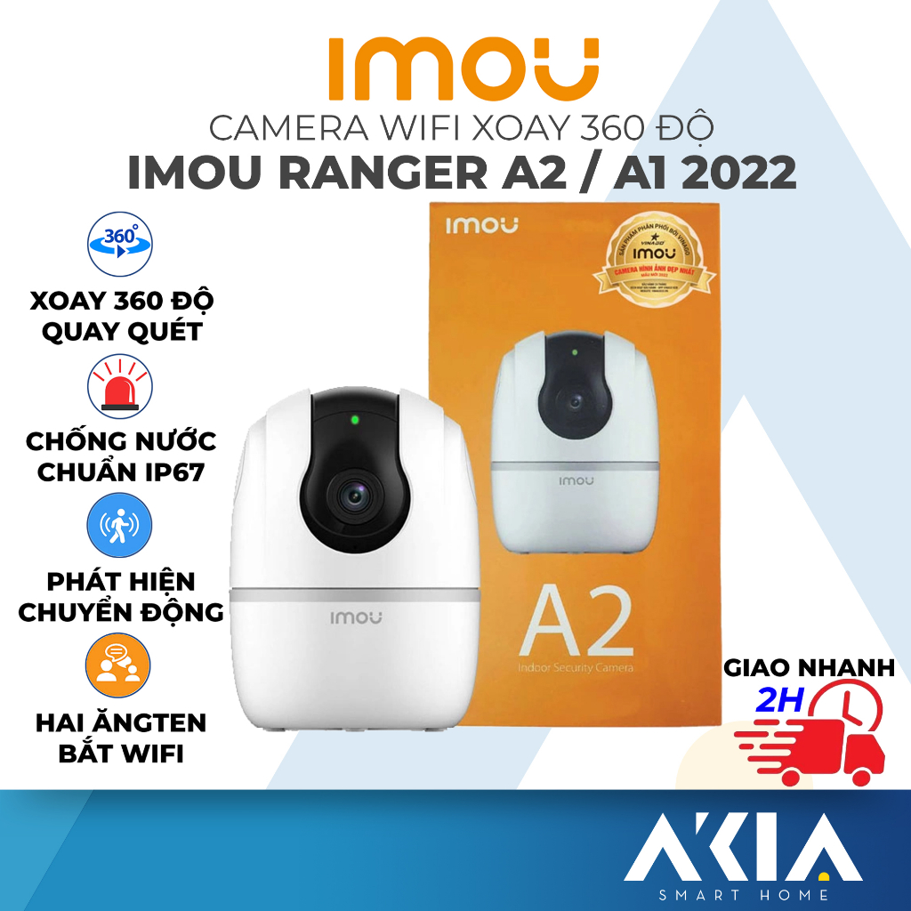 Camera imou ranger 2 phiên bản A1/A2 a22ep, cam wifi xoay 360, theo dõi ...