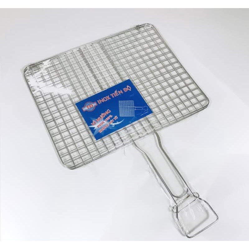 Vỉ  kẹp nướng thịt - nướng cá - Vỉ  inox Tiến Độ cao Cấp Inox 304