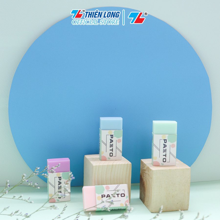 Product image Gôm tẩy Thiên Long Pastel Pazto Thiên Long E-010 - Màu ngẫu nhiên- Dễ tẩy xóa ít vụn gôm, không độc hại 1