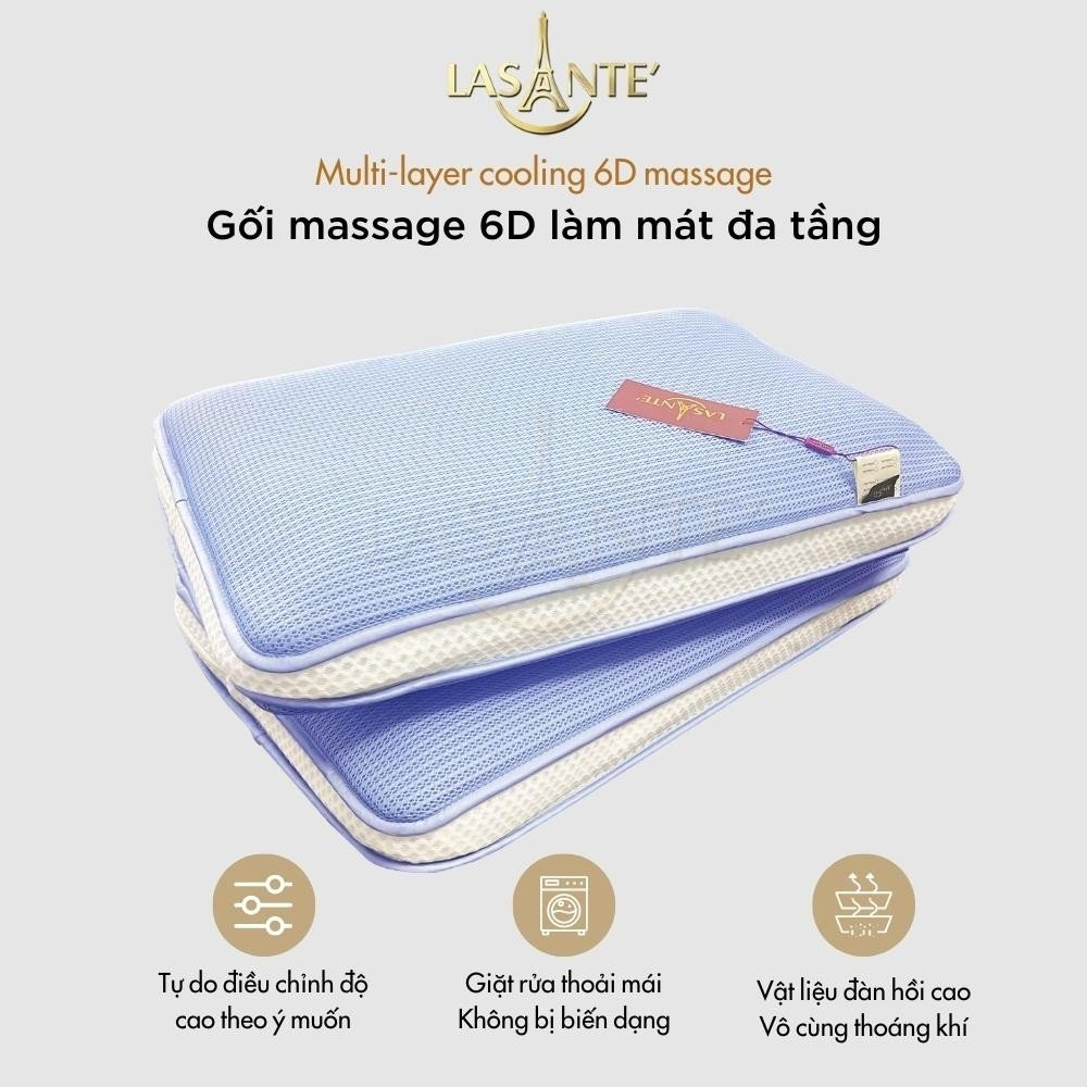 Gối 6D làm mát đa tầng Multi Layer Cooling 6D Massage Lasante