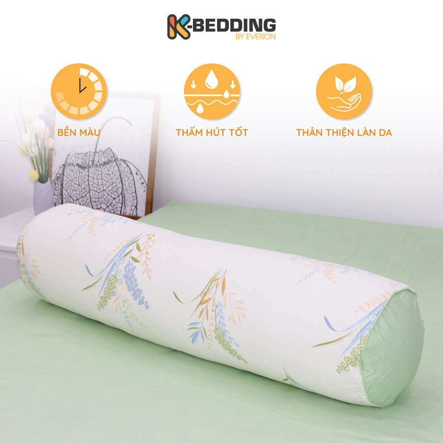 Ảnh Vỏ gối ôm cotton K-Bedding by Everon (kích thước 80x100cm - 1 cái) 1
