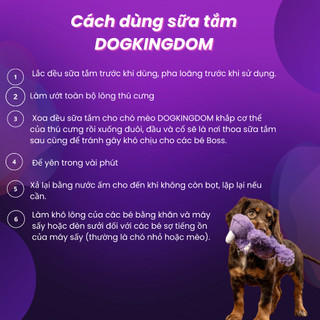 Sữa Tắm Cao Cấp Dogkingdom 300ml - Sạch ve, Khử Mùi, Thơm Lâu 3-7N