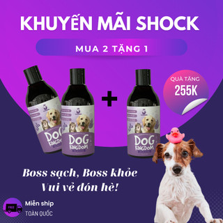 Sữa Tắm Cao Cấp Dogkingdom 300ml - Sạch ve, Khử Mùi, Thơm Lâu 3-7N