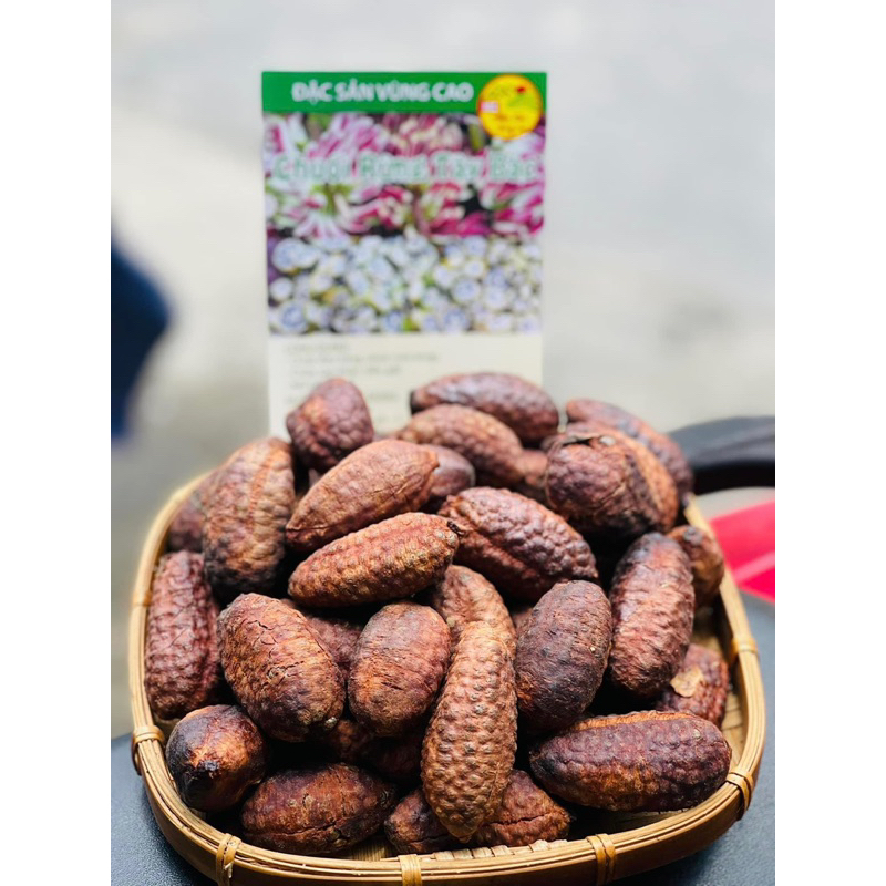 Chuối hột rừng sấy khô ngâm rượu, quả tròn đẹp (khô, sạch, thơm) [1kg]. Đồ ngâm rượu chuối hạt rừng, đặc sản Tây Bắc